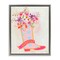 Stupell Industries Giddy Up Floral Cowgirl Framed Floater Canvas Wall Art Design by Stella Chang